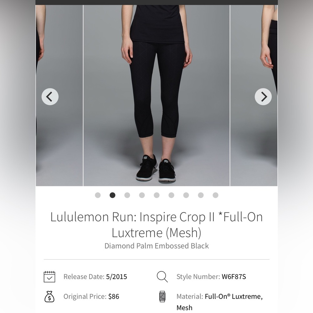 Lululemon Run: Inspire Crop II